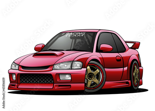 Red JDM (Japanese Domestic Market) Sports Sedan Coupe photo