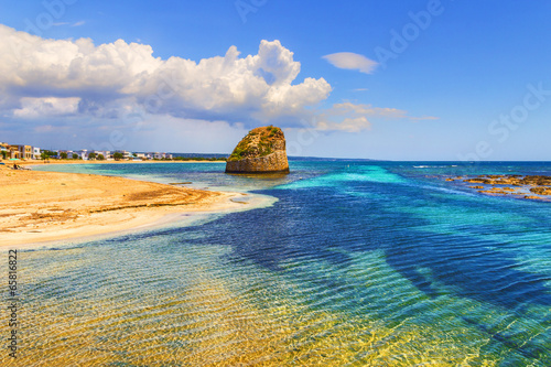 Obraz na plátně Costa del Salento: Torre Pali.Lecce.- (Puglia) ITALIA-