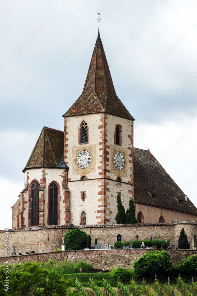Old medieval church in Alsace