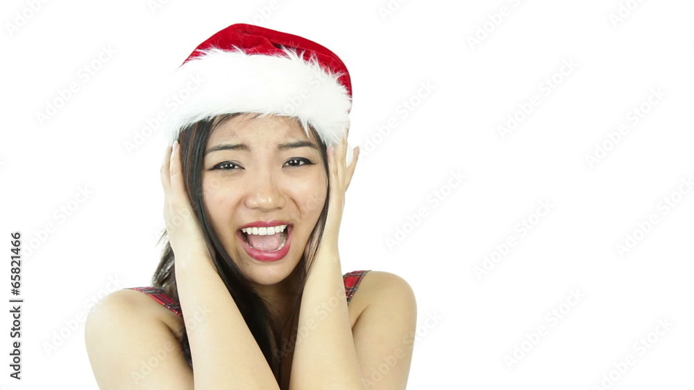 sexy santa claus isolated on white screaming sexy santa claus isolated on white screaming