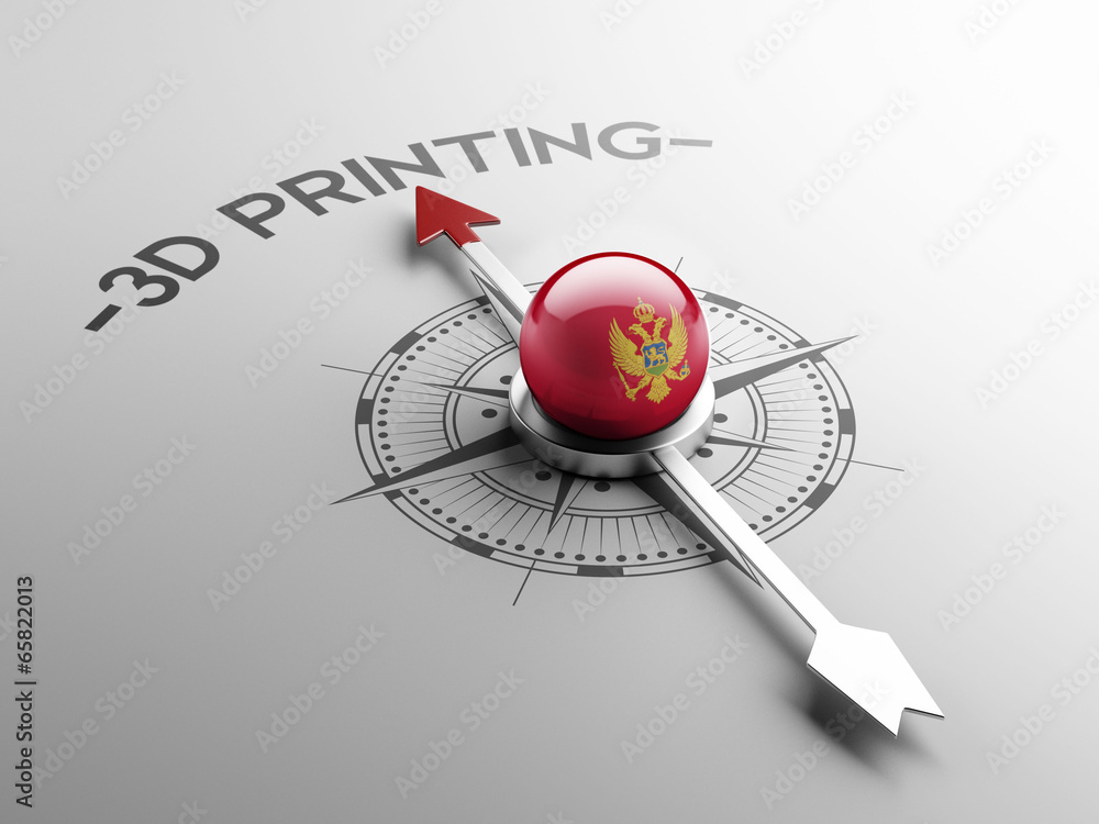 Montenegro. 3d Printing Concept