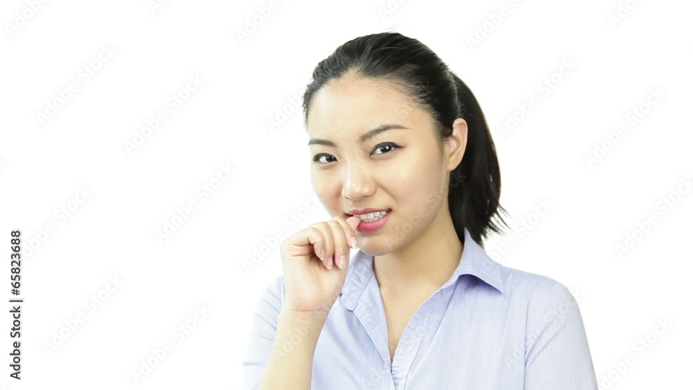 asian business woman isolated on white romance flirting asian business woman isolated on white romance flirting