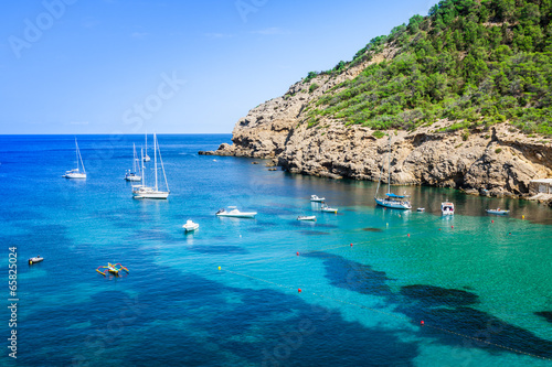 Obraz na płótnie Ibiza Cala Benirras beach in san Joan at Balearic Islands Spain w salonie