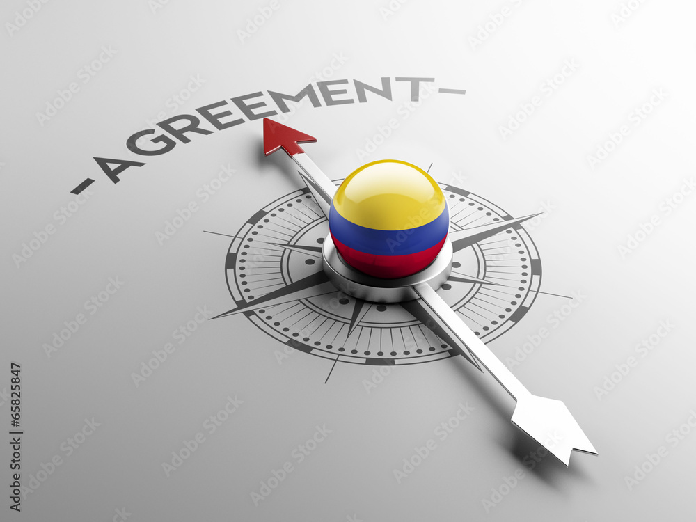 Fototapeta premium Colombia Agreement Concept