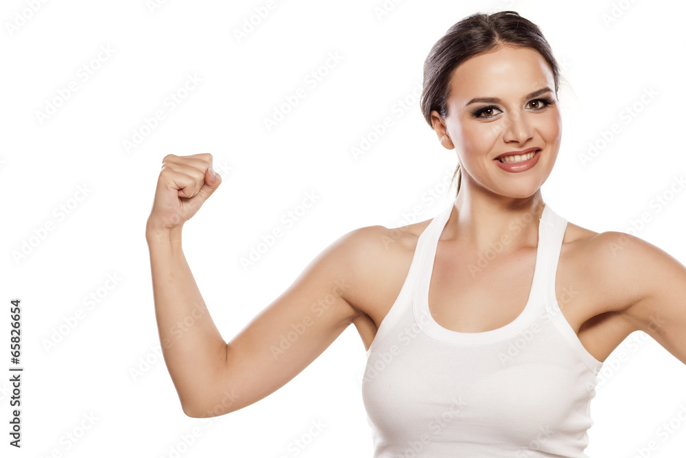 pretty young woman showing her beautiful arms pretty young woman showing her beautiful arms