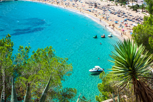 Obraz na płótnie Ibiza Cala de Sant Vicent caleta de san vicente beach turquoise w salonie