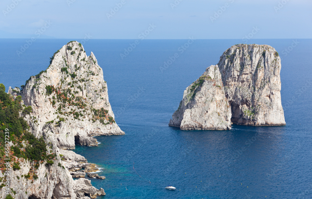 Faraglioni, famous giant rocks, Capri island