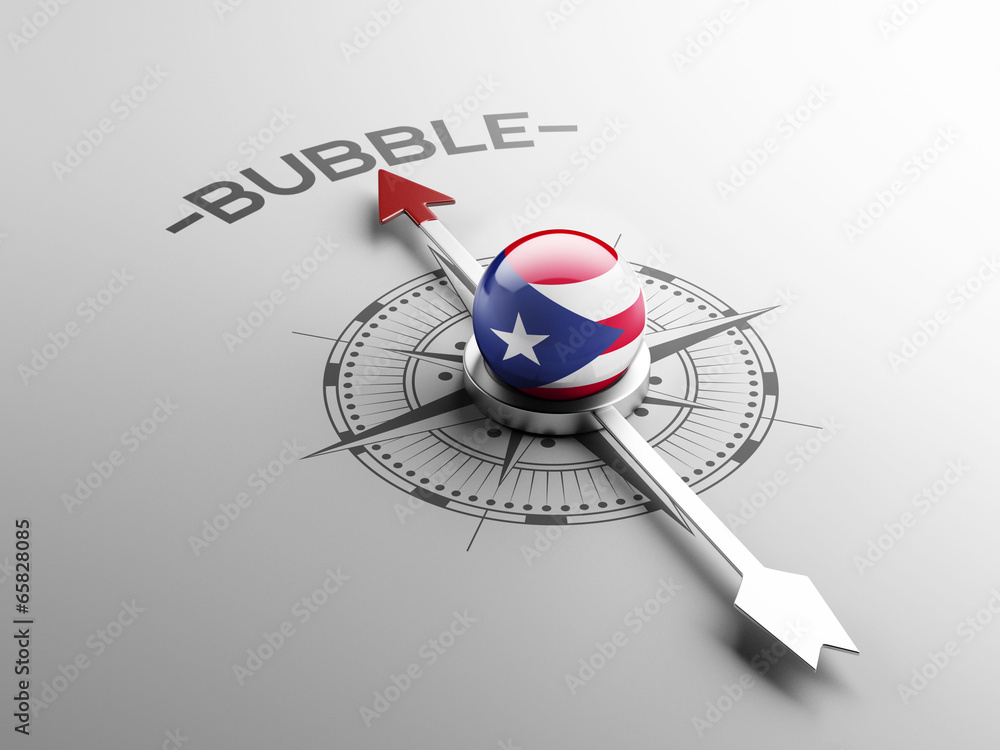 Fototapeta premium Puerto Rico Bubble Concept