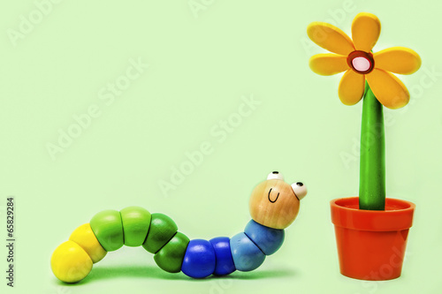 Caterpillar and Flower
