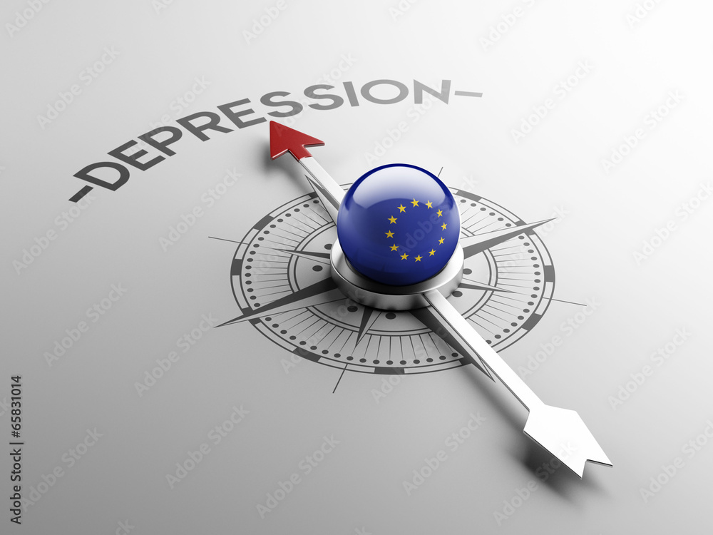 European Union Depression Concept.