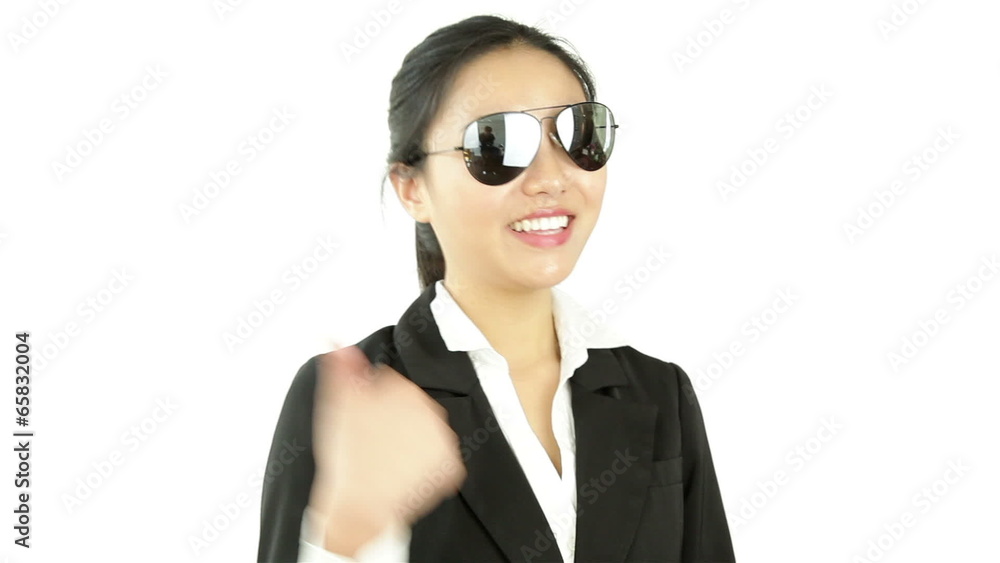 Attractive asian woman on white Attractive asian woman on white