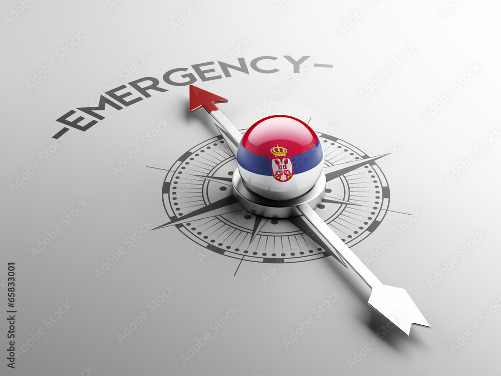 Fototapeta premium Serbia Emergency Concept