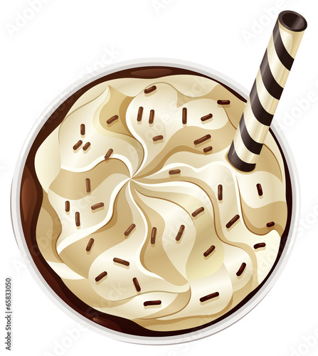 A topview of a refreshing icecream