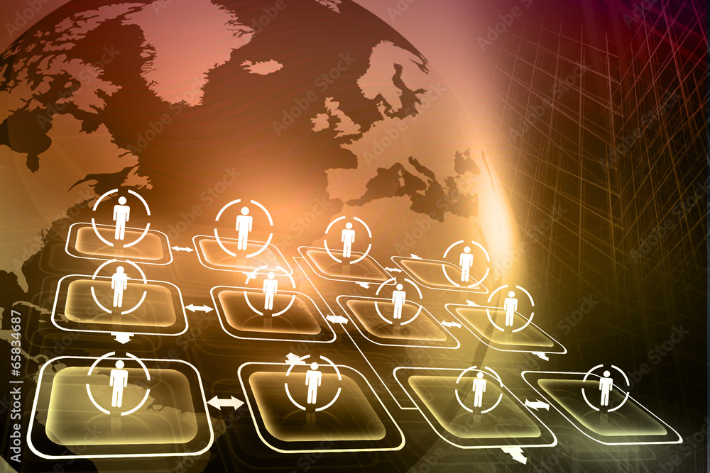 Fototapeta premium Global business network.
