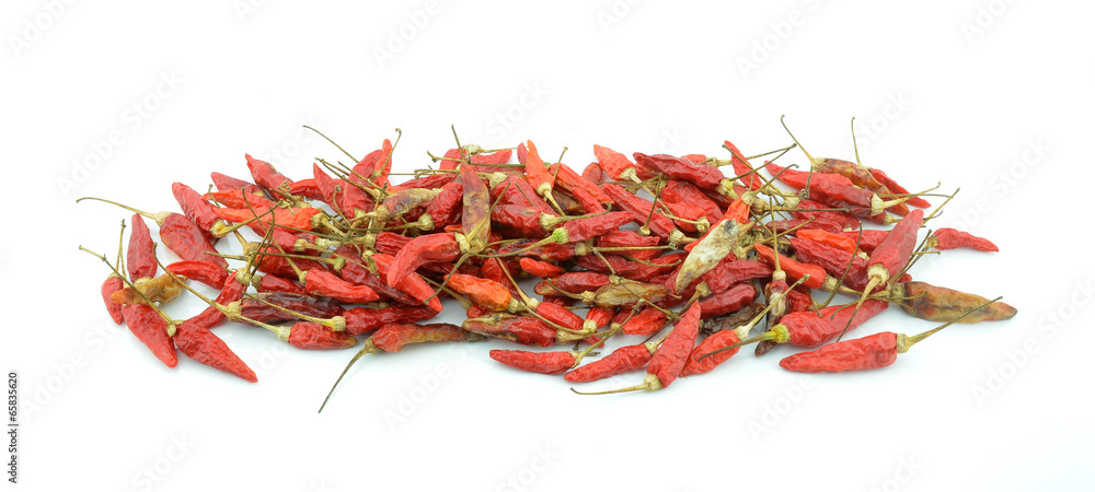 Dried chilli or chilli pepper isolated on white background cutou Dried chilli or chilli pepper isolated on white background cutou