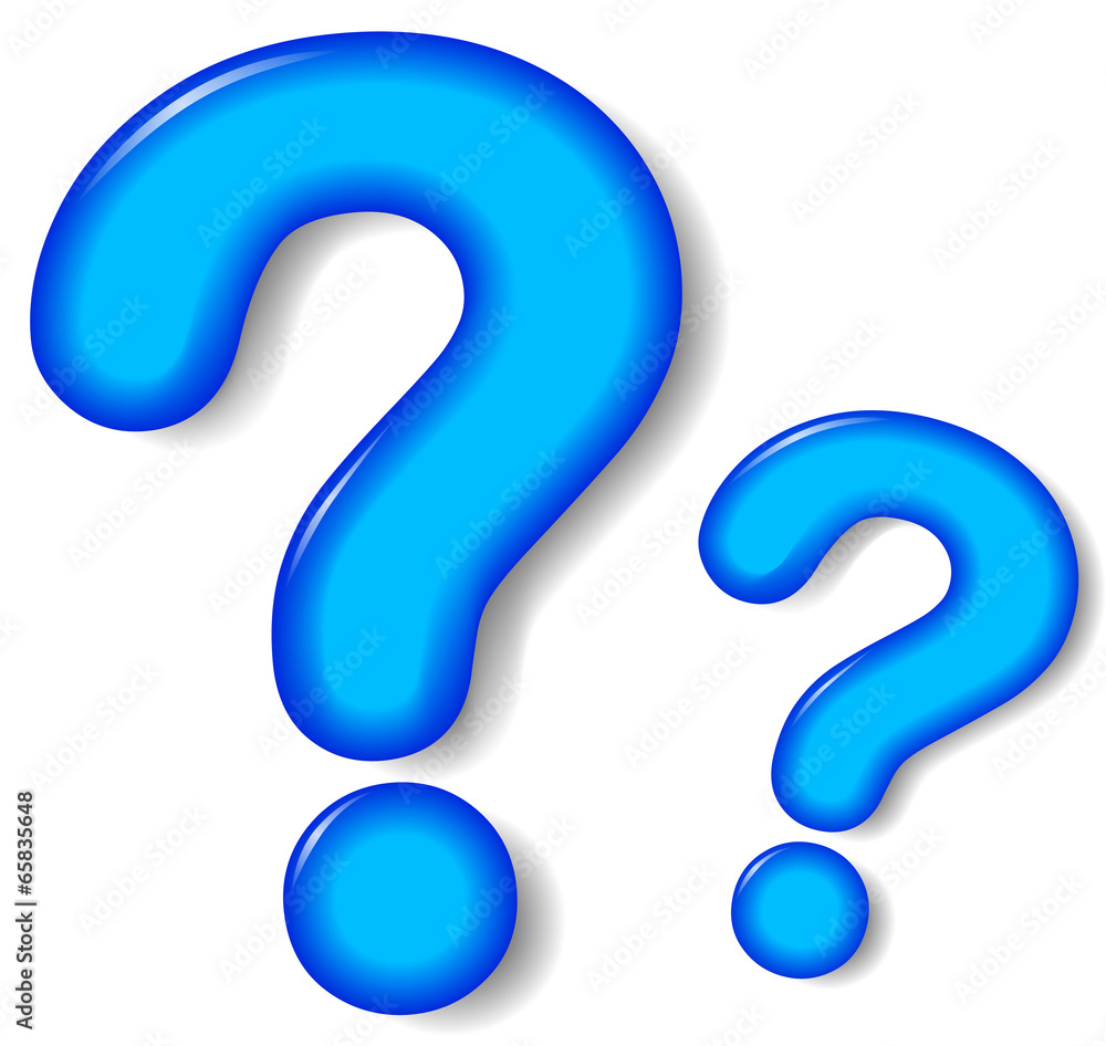 Vector blue question mark Vector blue question mark