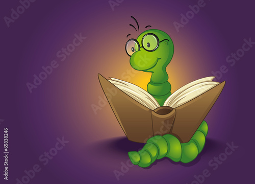 Bücherwurm liest Geschichte vor