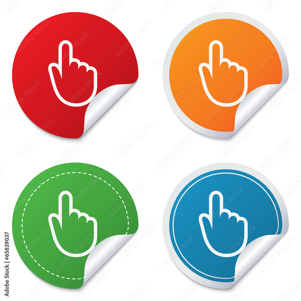 Hand cursor sign icon. Hand pointer symbol. Hand cursor sign icon. Hand pointer symbol.