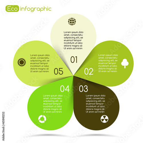 Modern vector info graphic for eco project