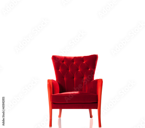 Red chair isolated