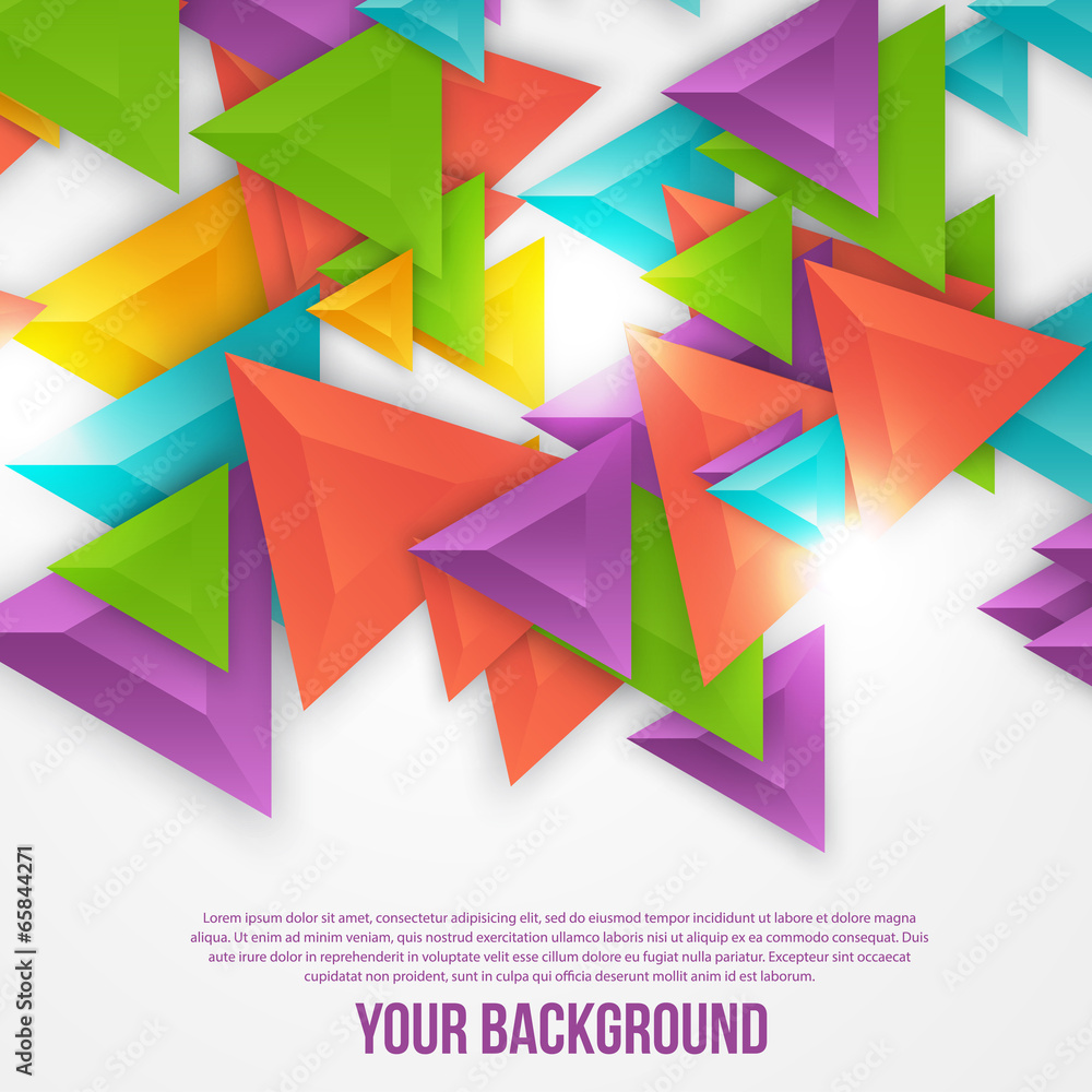 Vector abstract triangles template. Object web Vector abstract triangles template. Object web