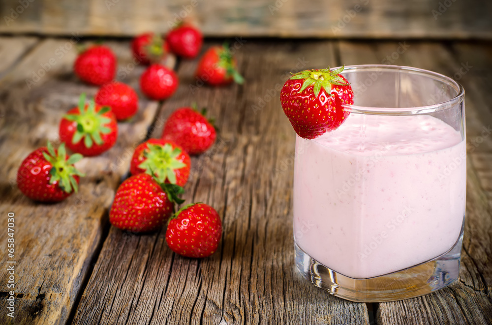 strawberry milkshake with strawberry strawberry milkshake with strawberry