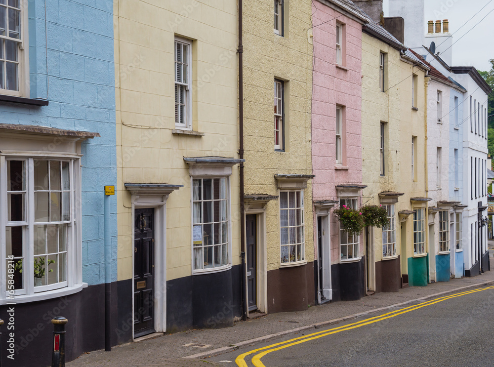 Colored houses in Chepstow