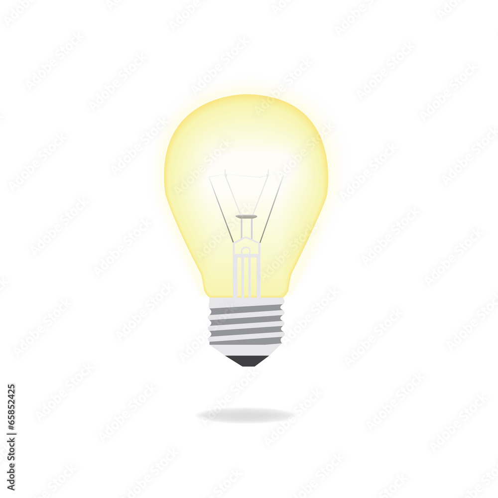Lit lightbulb