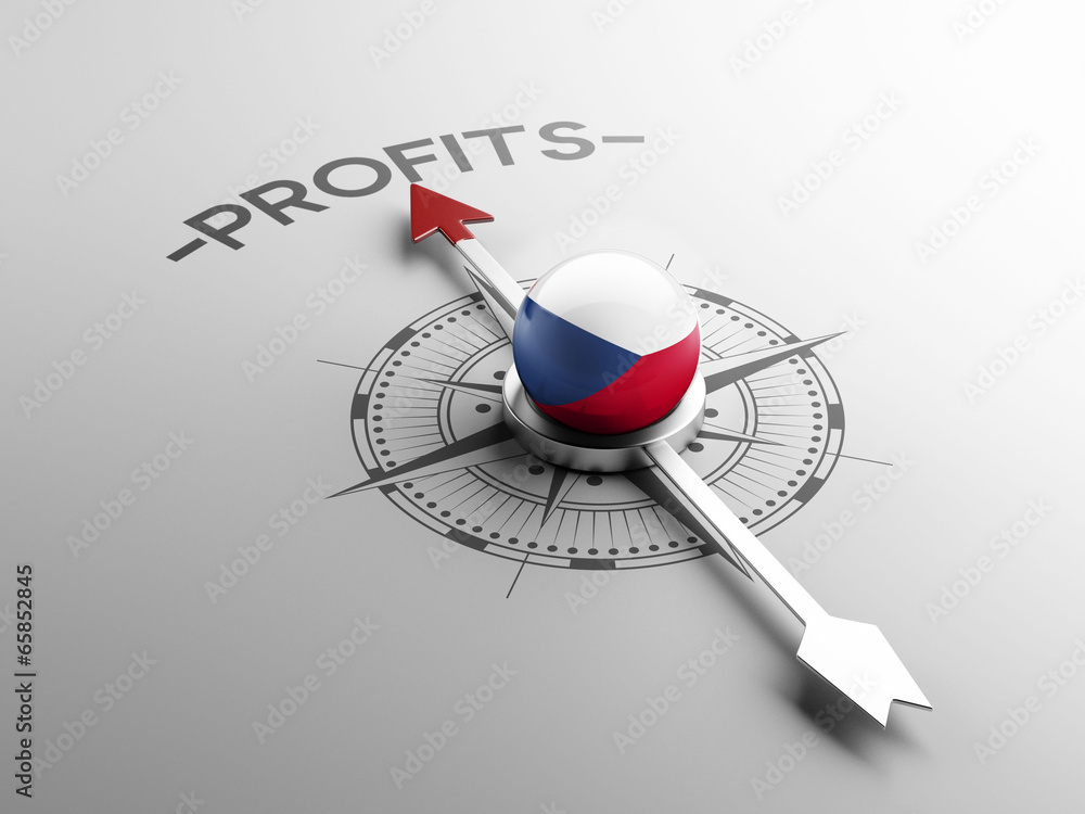 Fototapeta premium Czech Republic Profit Concept.