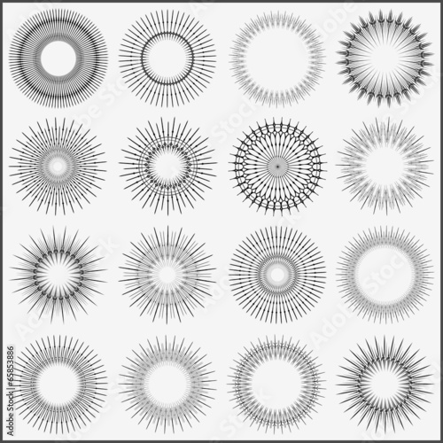 Radial circle elements set 02