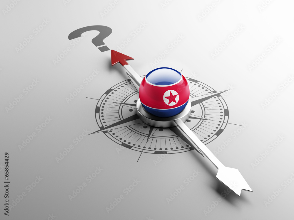 Fototapeta premium North Korea Question Mark Concept