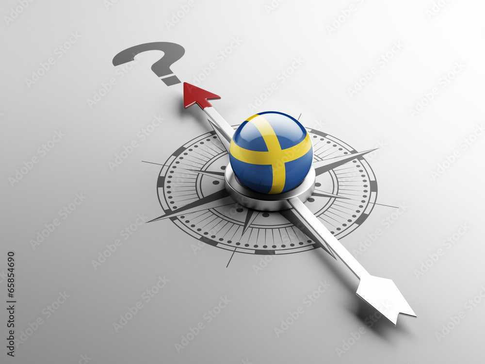 Fototapeta premium Sweden Question Mark Concept