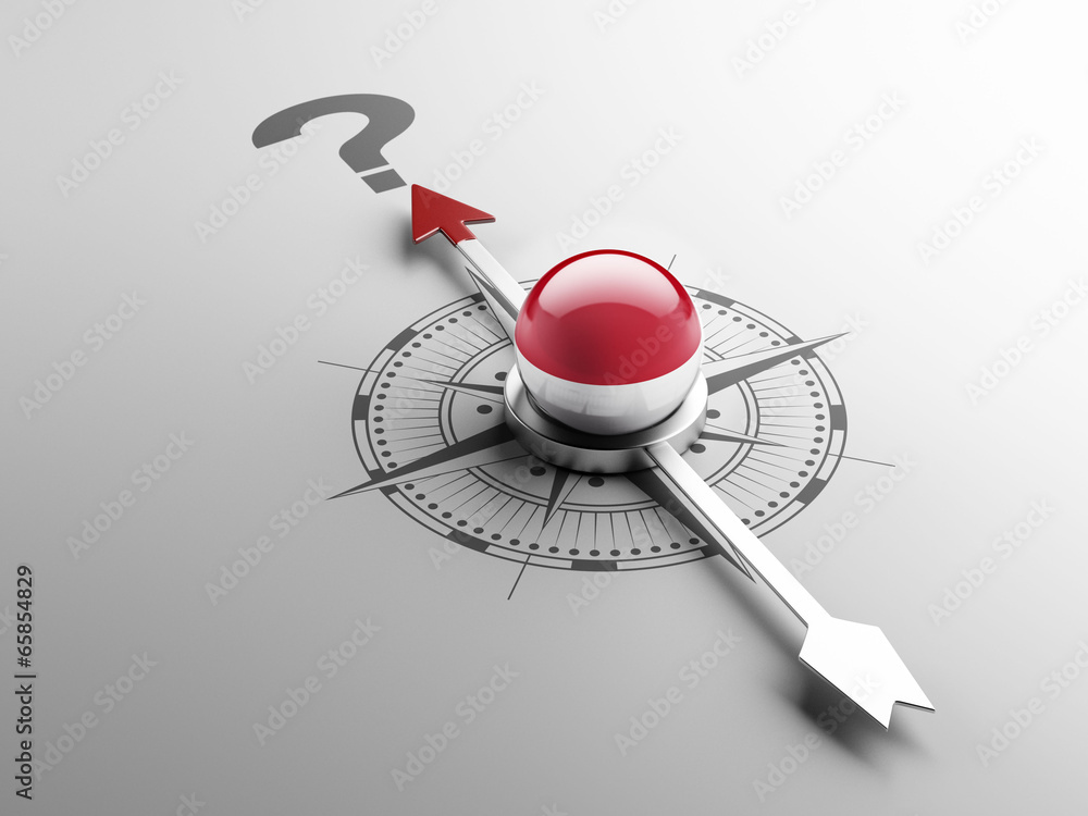 Fototapeta premium Indonesia Question Mark Concept