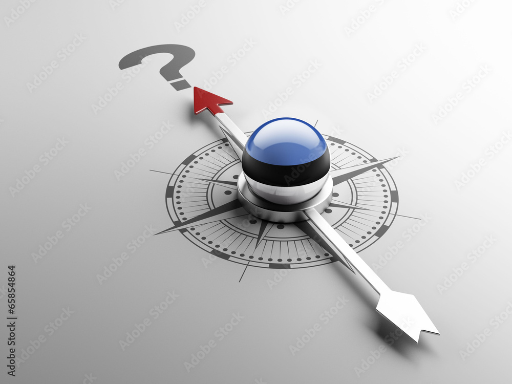 Fototapeta premium Estonia Question Mark Concept