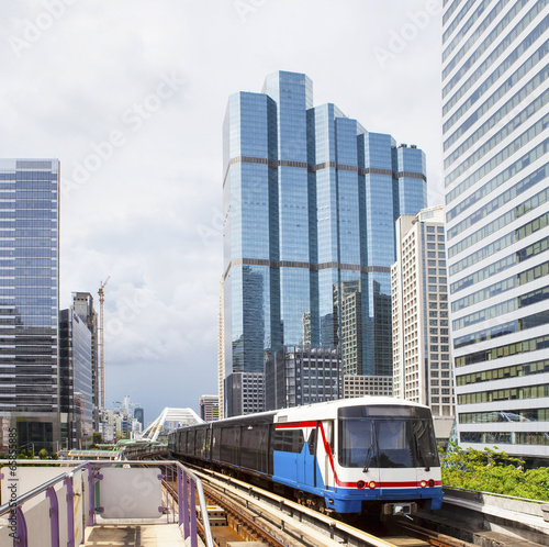 BTS Electric Railway Sky Train at Bangkok Thailand sky train mos