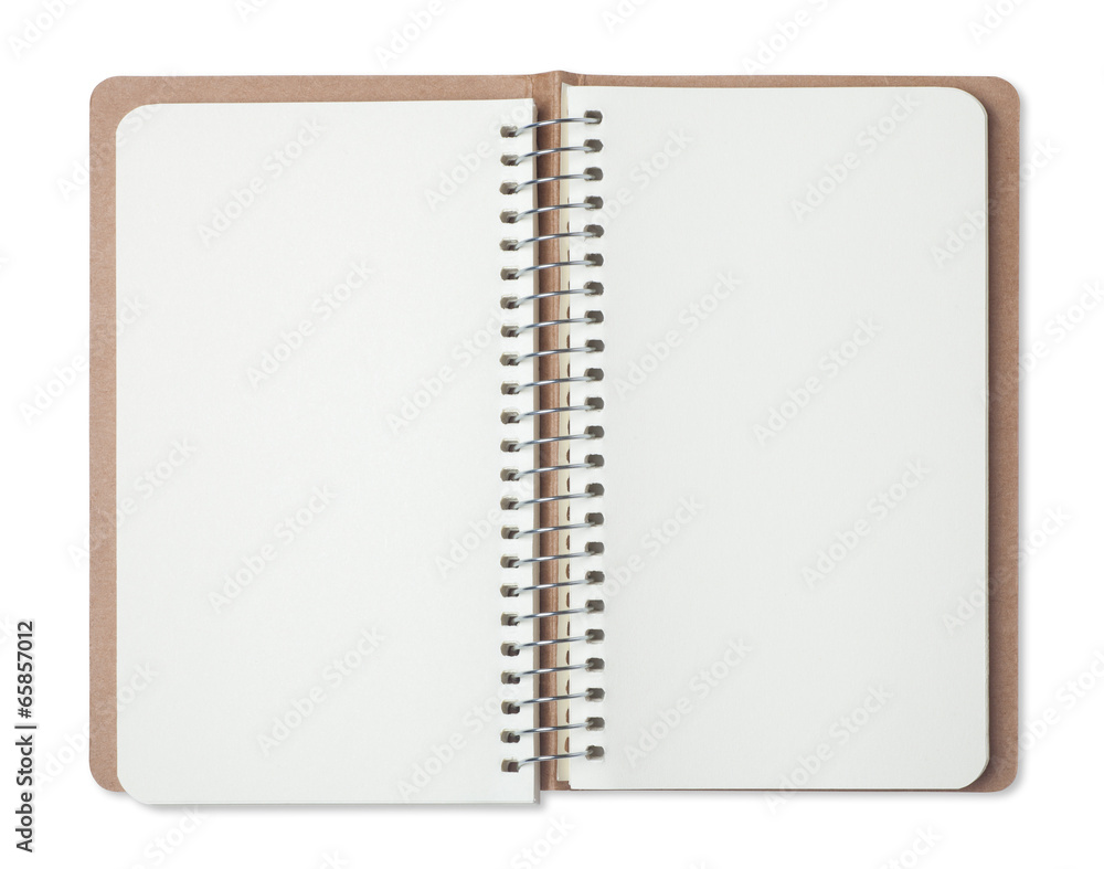 opened blank notebook opened blank notebook