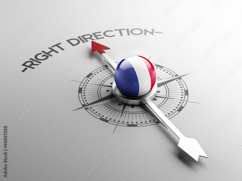 France Right Direction Concept France Right Direction Concept
