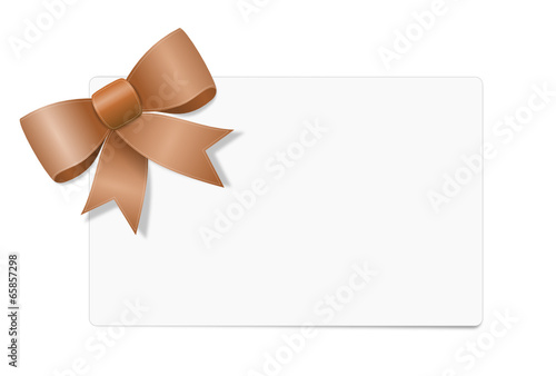 Karte Schleife braun