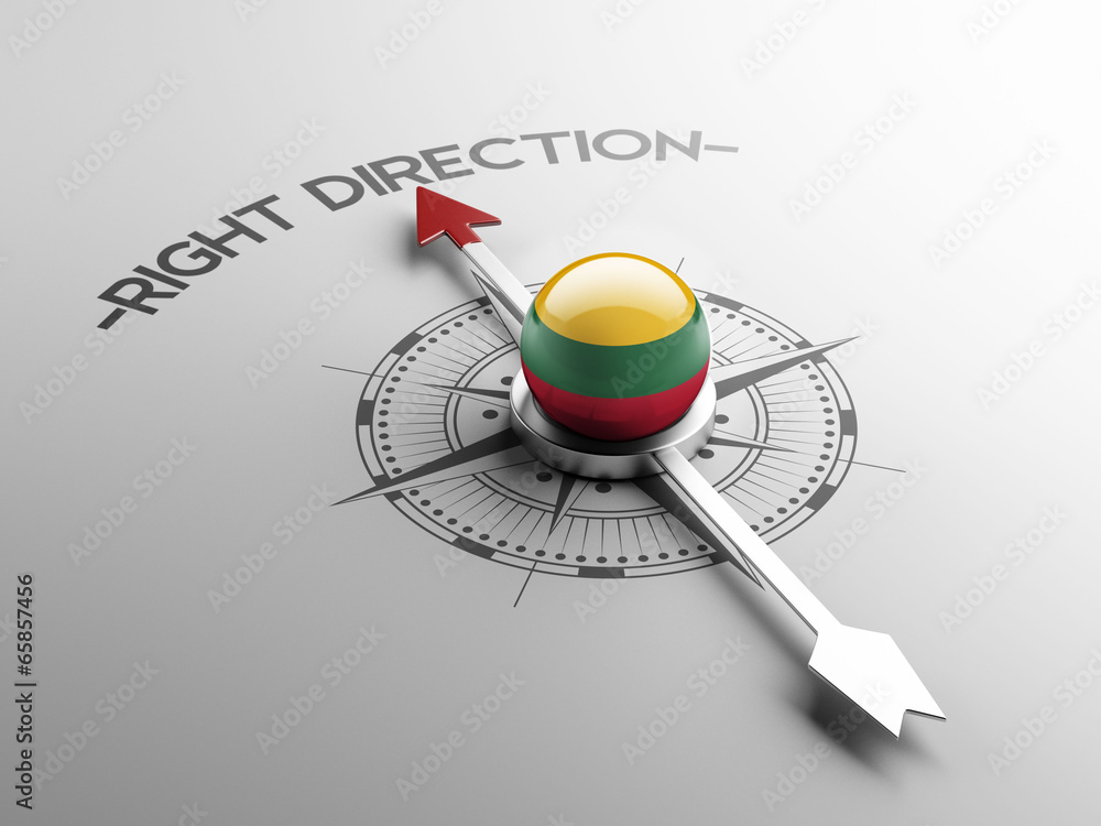 Lithuania Right Direction Concept