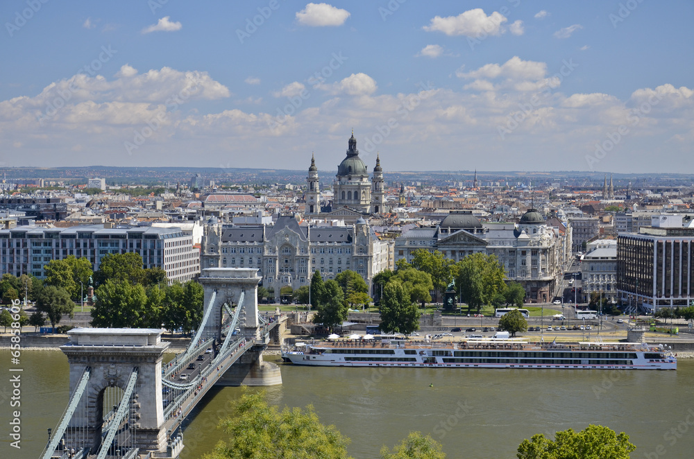 Vista panoramica di Budapest.
