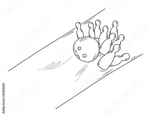 sketch of the bowling