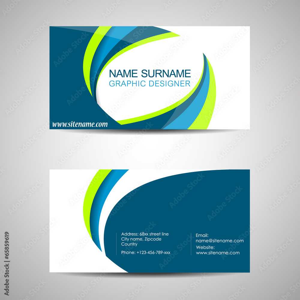 Fototapeta premium Business card template or visiting card