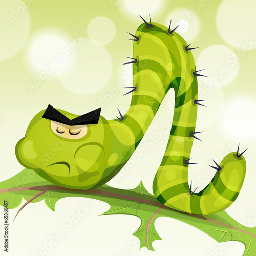 Funny Caterpillar Character