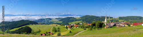 Panorama Unterkärntner Landschaft bei Diex