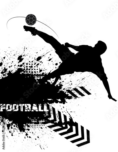 player on grunge background