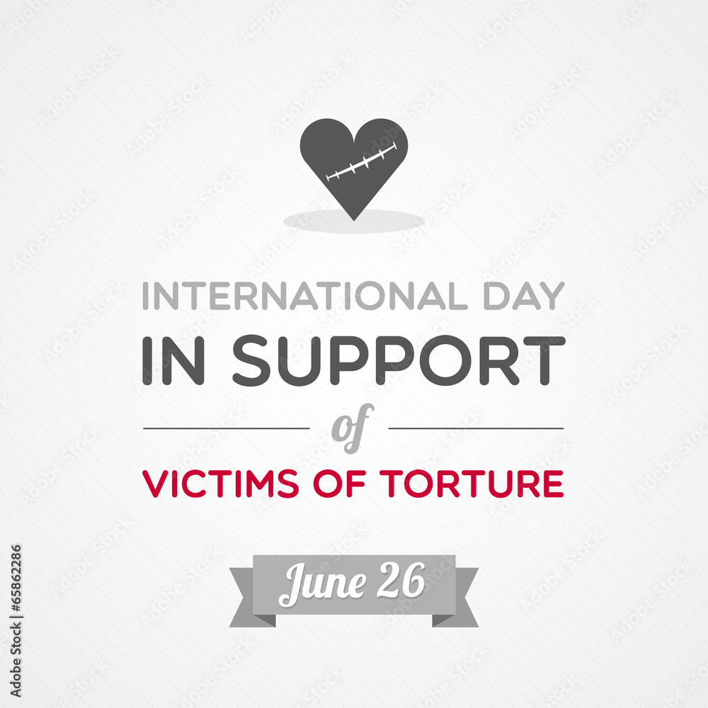 International Day in Support of Victims of Torture Stock Vector | Adobe ...