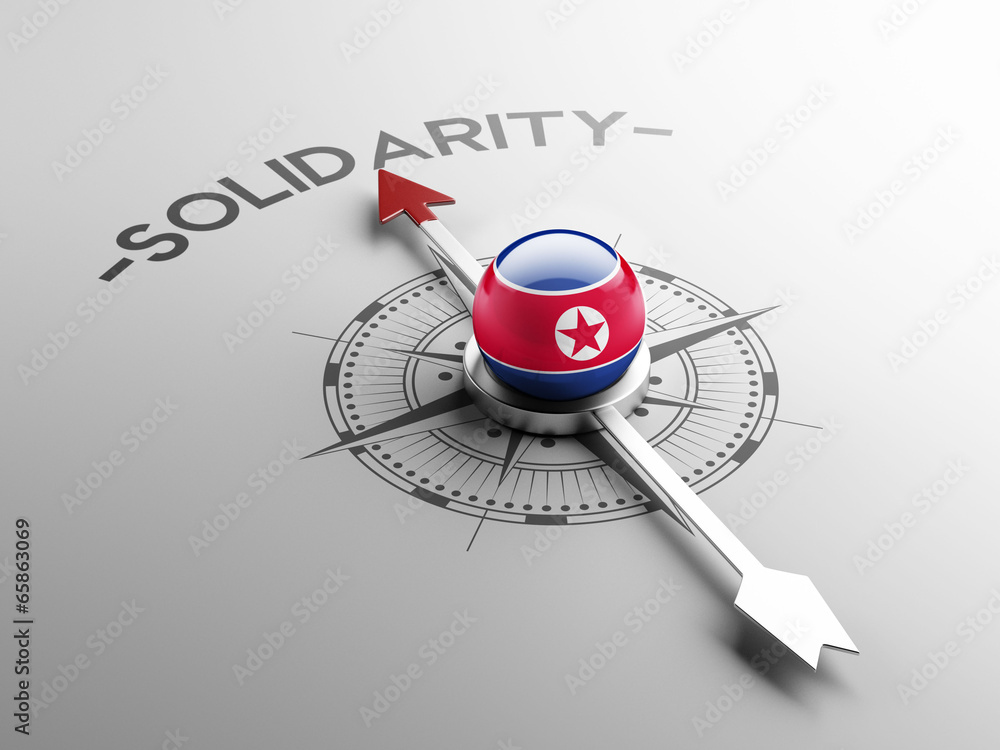 Fototapeta premium North Korea Solidarity Concept