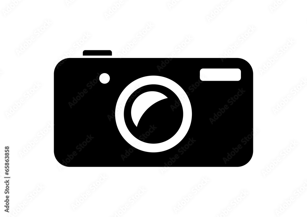 Camera icon on white background Camera icon on white background