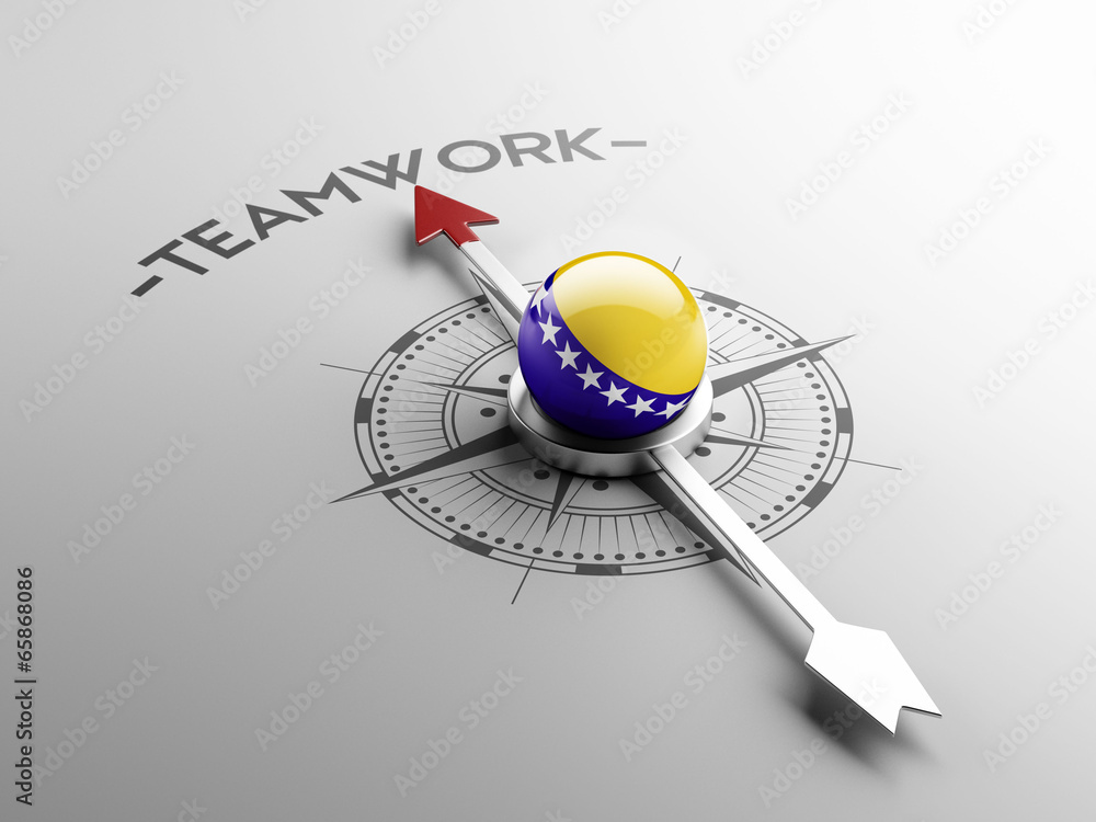 Bosnia and Herzegovina. Teamwork Concept Bosnia and Herzegovina. Teamwork Concept
