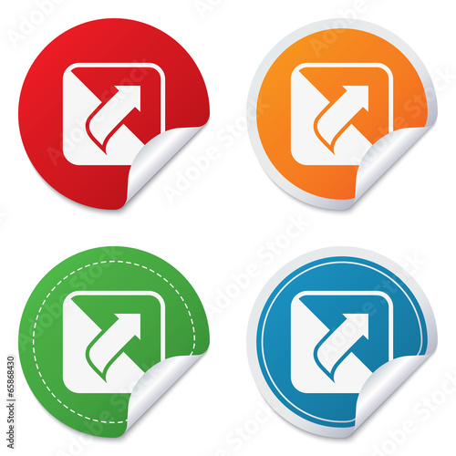 Turn page sign icon. Peel back sheet corner.